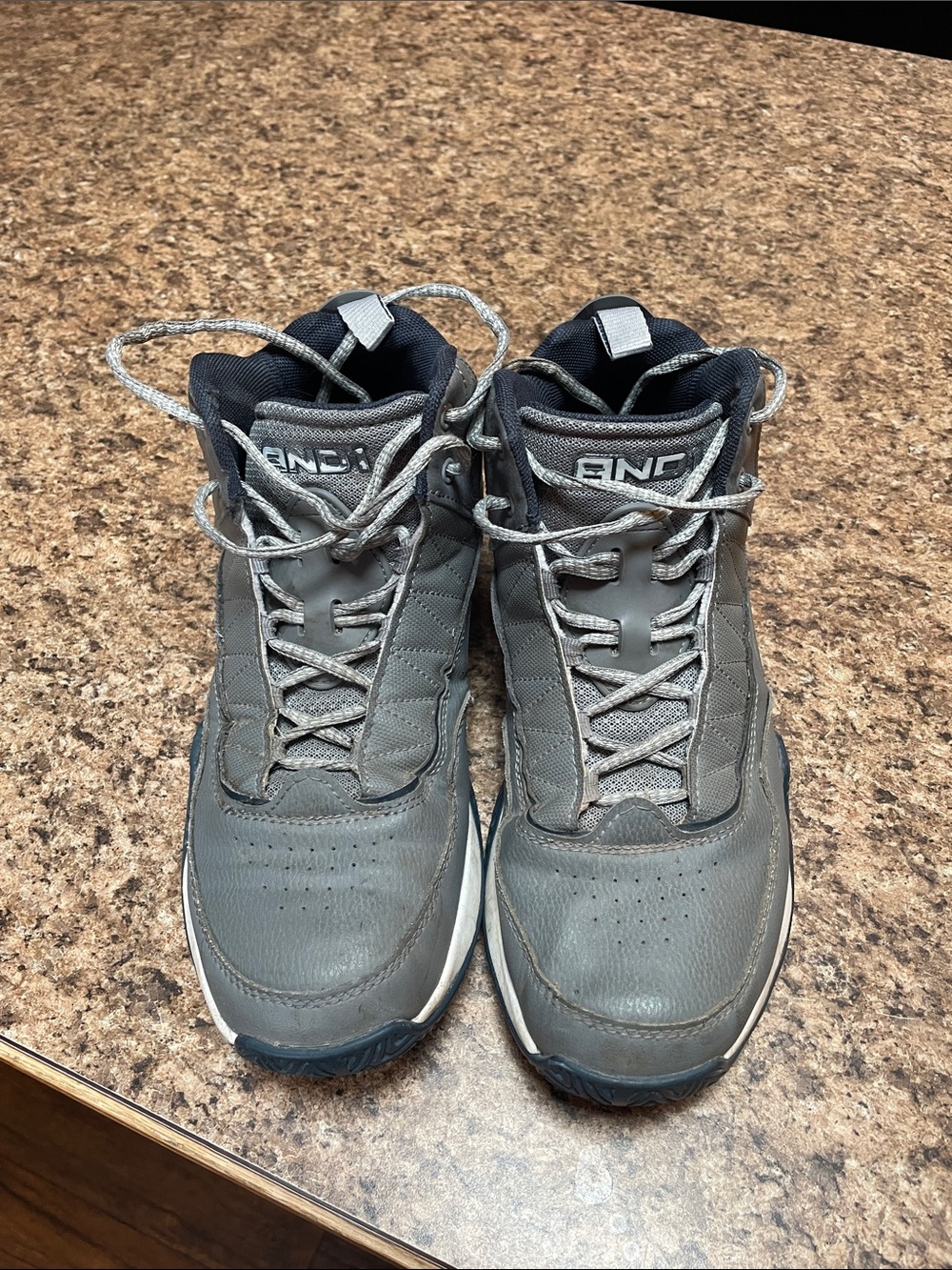 AND1 Gray Mid-Top Athletic Basketball Sneakers Size 9.5